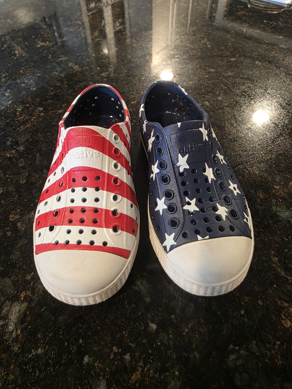 Native Kids' Jefferson Slip-On Shoes - Stars & Stripes